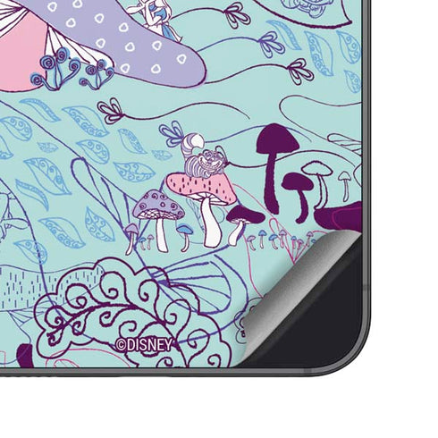 Disney Alice in Wonderland (animated) Mushrooms Print Pattern Galaxy S24 Plus Skin