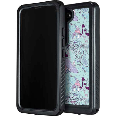 Disney Alice in Wonderland (animated) Mushrooms Print Pattern Galaxy S24 Plus Waterproof Case