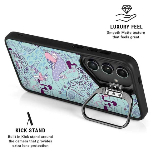 Disney Alice in Wonderland (animated) Mushrooms Print Pattern Galaxy S25 Ultra Kickstand Case
