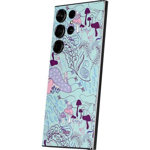 Disney Alice in Wonderland (animated) Mushrooms Print Pattern Galaxy S24 Ultra Skin