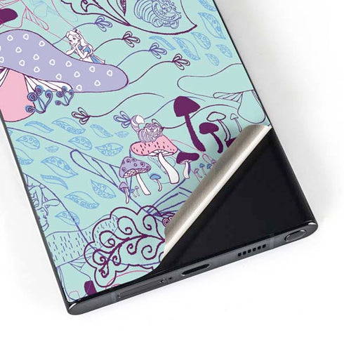 Disney Alice in Wonderland (animated) Mushrooms Print Pattern Galaxy S25 Ultra Skin