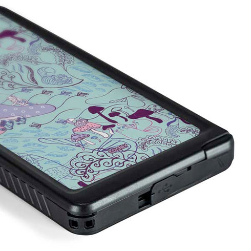 Disney Alice in Wonderland (animated) Mushrooms Print Pattern Galaxy S24 Ultra Waterproof Case