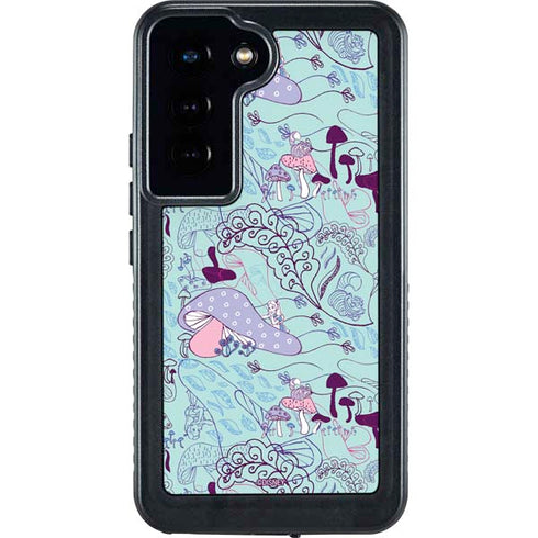 Disney Alice in Wonderland (animated) Mushrooms Print Pattern Galaxy S24 Waterproof Case