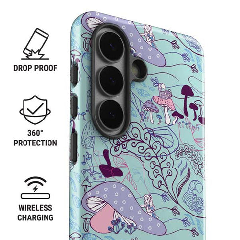 Disney Alice in Wonderland (animated) Mushrooms Print Pattern Galaxy S26 Plus Impact Case