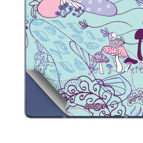 Disney Alice in Wonderland (animated) Mushrooms Print Pattern Galaxy Z Fold6 Skin