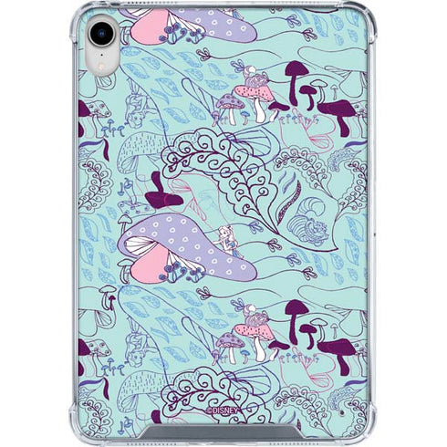 Disney Alice in Wonderland (animated) Mushrooms Print Pattern iPad 11th Gen (2025) Clear Case