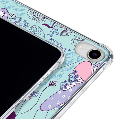 Disney Alice in Wonderland (animated) Mushrooms Print Pattern iPad 11th Gen (2025) Clear Case