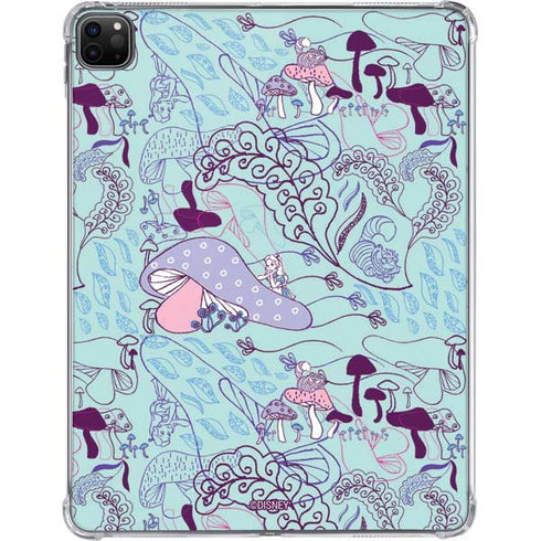 Disney Alice in Wonderland (animated) Mushrooms Print Pattern iPad Pro 11in (2024) Clear Case