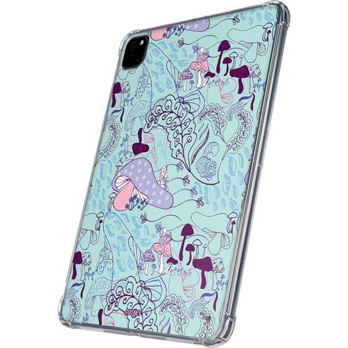 Disney Alice in Wonderland (animated) Mushrooms Print Pattern iPad Pro 11in (2024) Clear Case