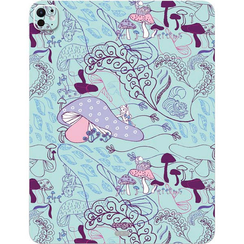 Disney Alice in Wonderland (animated) Mushrooms Print Pattern iPad Pro 13in M4 (2024) Skin