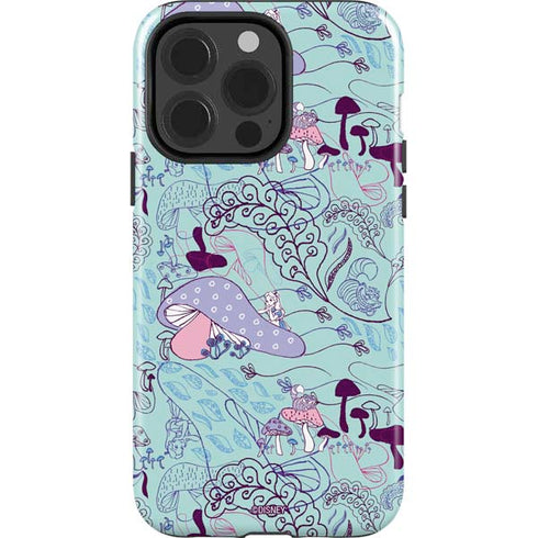 Disney Alice in Wonderland (animated) Mushrooms Print Pattern iPhone 15 Pro Impact Case