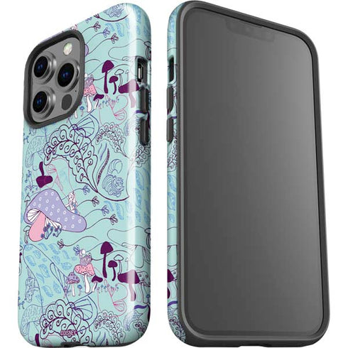 Disney Alice in Wonderland (animated) Mushrooms Print Pattern iPhone 15 Pro Impact Case