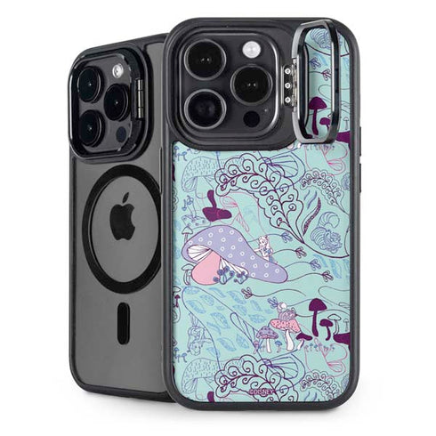 Disney Alice in Wonderland (animated) Mushrooms Print Pattern iPhone 15 Pro Max Kickstand Case
