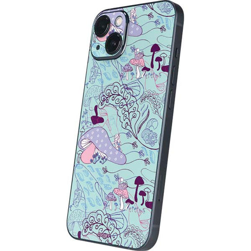 Disney Alice in Wonderland (animated) Mushrooms Print Pattern iPhone 15 Skin