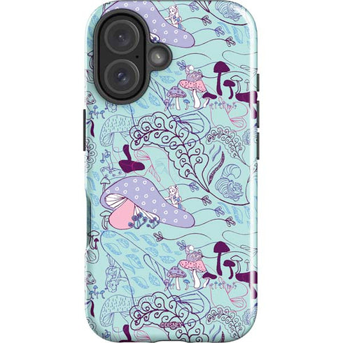 Disney Alice in Wonderland (animated) Mushrooms Print Pattern iPhone 16 Impact Case