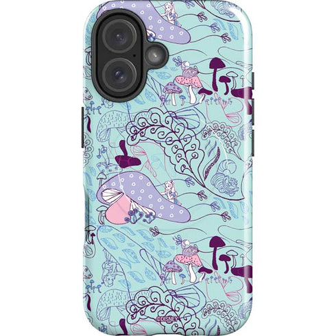 Disney Alice in Wonderland (animated) Mushrooms Print Pattern iPhone 16 Magsafe Impact Case