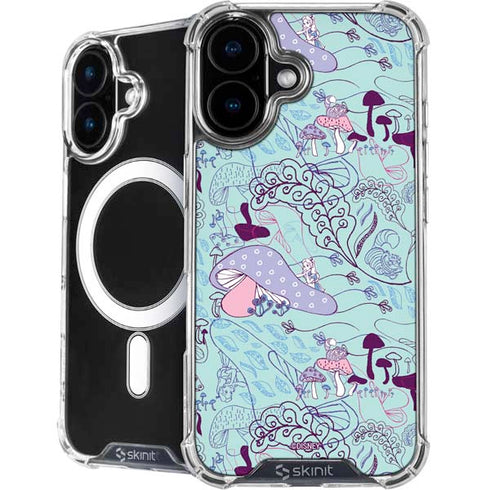 Disney Alice in Wonderland (animated) Mushrooms Print Pattern iPhone 16 Plus MagSafe Case
