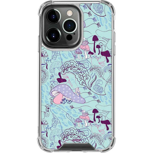 Disney Alice in Wonderland (animated) Mushrooms Print Pattern iPhone 16 Pro Clear Case
