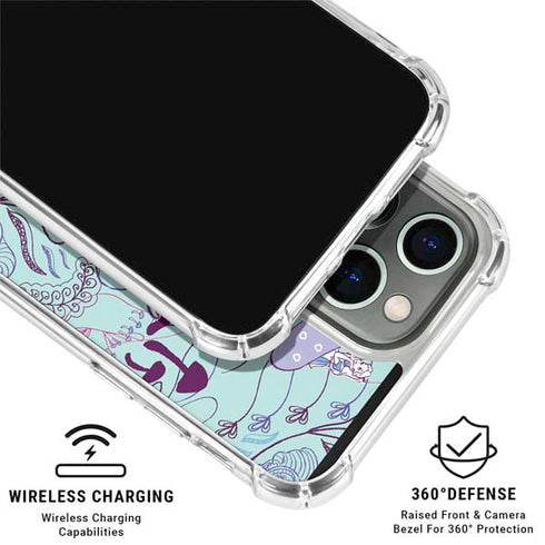 Disney Alice in Wonderland (animated) Mushrooms Print Pattern iPhone 16 Pro Clear Case