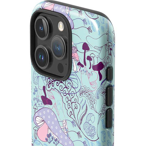 Disney Alice in Wonderland (animated) Mushrooms Print Pattern iPhone 16 Pro Impact Case
