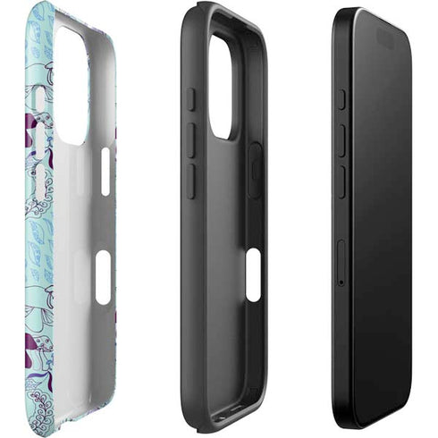 Disney Alice in Wonderland (animated) Mushrooms Print Pattern iPhone 16 Pro Impact Case