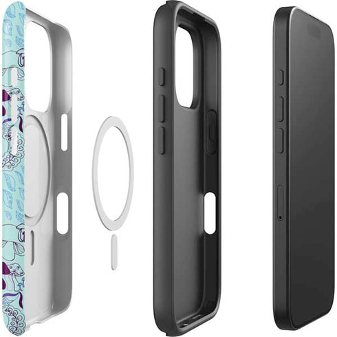 Disney Alice in Wonderland (animated) Mushrooms Print Pattern iPhone 16 Pro Magsafe Impact Case