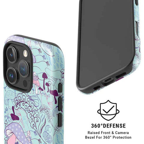 Disney Alice in Wonderland (animated) Mushrooms Print Pattern iPhone 16 Pro Magsafe Impact Case