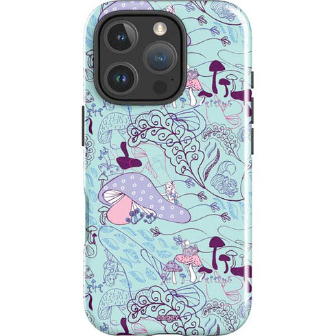 Disney Alice in Wonderland (animated) Mushrooms Print Pattern iPhone 16 Pro Max Impact Case