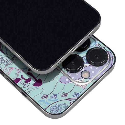 Disney Alice in Wonderland (animated) Mushrooms Print Pattern iPhone 16 Pro Skin