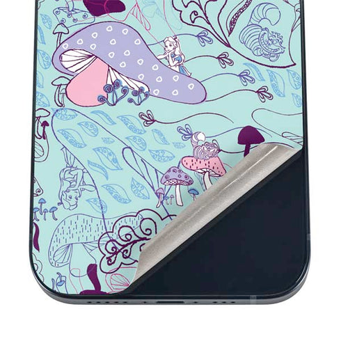 Disney Alice in Wonderland (animated) Mushrooms Print Pattern iPhone 16 Skin