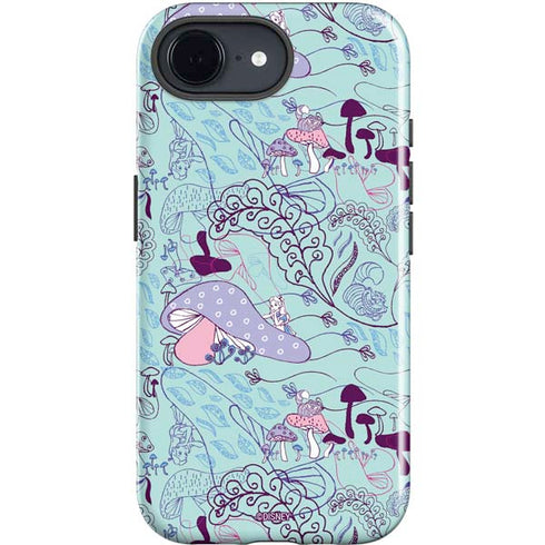 Disney Alice in Wonderland (animated) Mushrooms Print Pattern iPhone 16e Impact Case