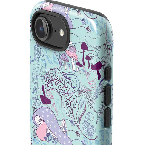 Disney Alice in Wonderland (animated) Mushrooms Print Pattern iPhone 16e Impact Case