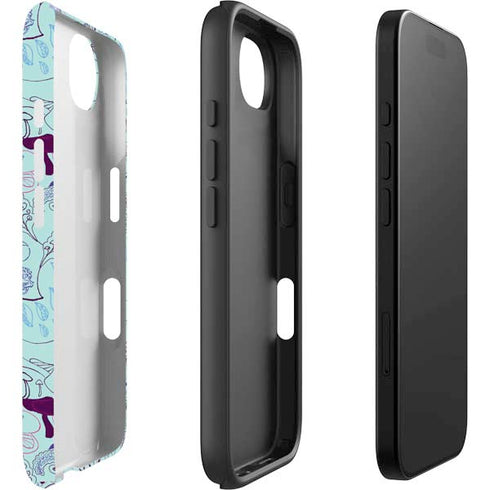 Disney Alice in Wonderland (animated) Mushrooms Print Pattern iPhone 16e Impact Case