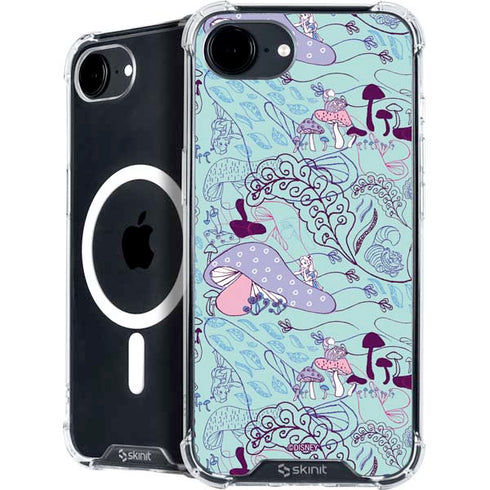 Disney Alice in Wonderland (animated) Mushrooms Print Pattern iPhone 16e MagSafe Case
