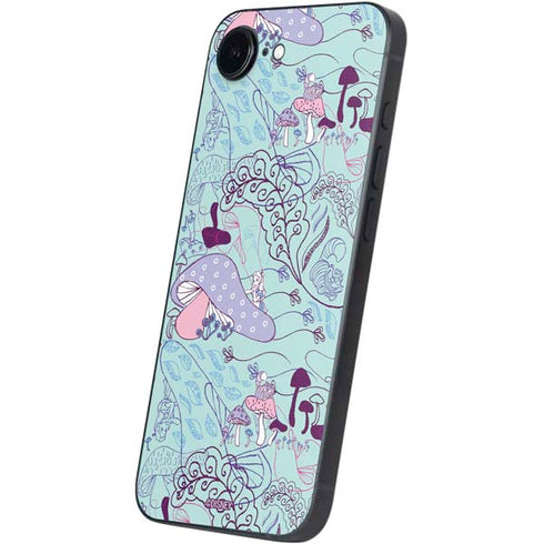 Disney Alice in Wonderland (animated) Mushrooms Print Pattern iPhone 16e Skin