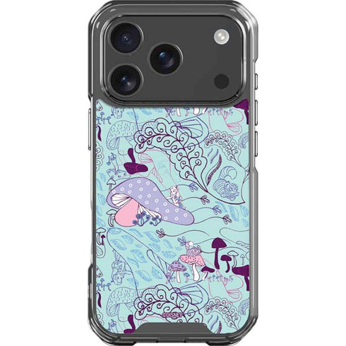 Disney Alice in Wonderland (animated) Mushrooms Print Pattern iPhone 18 Pro Clear Case