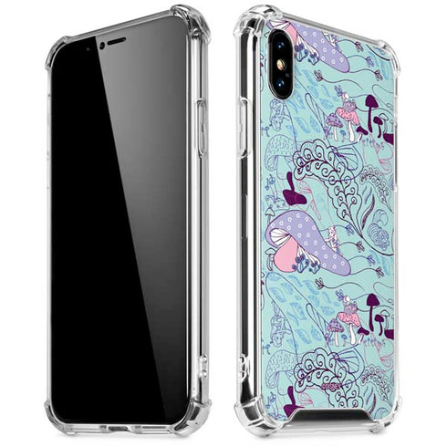 Disney Alice in Wonderland (animated) Mushrooms Print Pattern iPhone X/XS Clear Case
