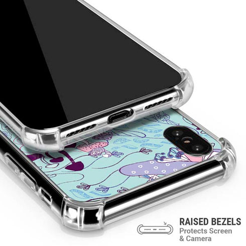Disney Alice in Wonderland (animated) Mushrooms Print Pattern iPhone X/XS Clear Case