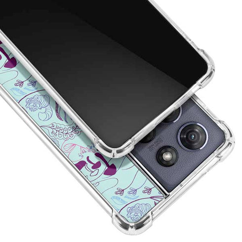 Disney Alice in Wonderland (animated) Mushrooms Print Pattern Moto G 5G (2025) Clear Case