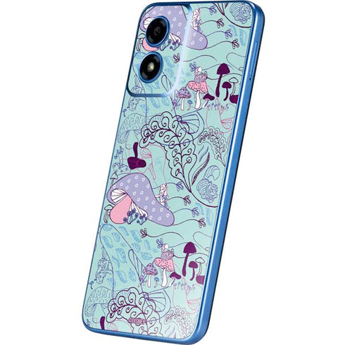 Disney Alice in Wonderland (animated) Mushrooms Print Pattern Moto G Play 4G (2024) Skin