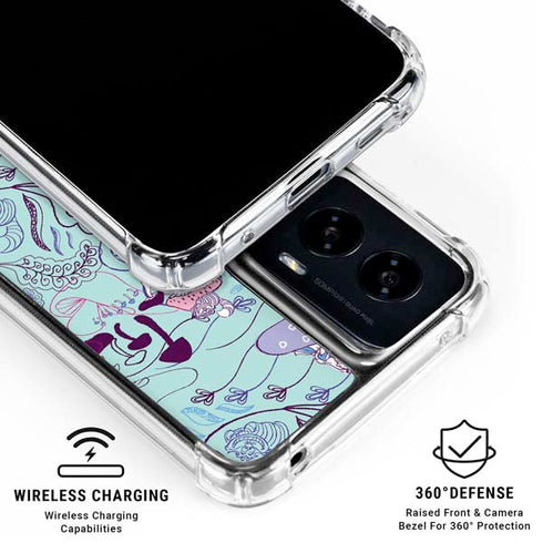 Disney Alice in Wonderland (animated) Mushrooms Print Pattern Moto G Power 5G (2024) Clear Case