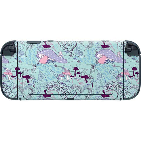 Disney Alice in Wonderland (animated) Mushrooms Print Pattern Nintendo Switch 2 (2025) with Joy-Con Skin