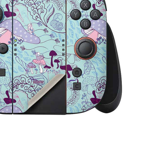 Disney Alice in Wonderland (animated) Mushrooms Print Pattern Nintendo Switch 2 (2025) Joy-Con Controller Skin
