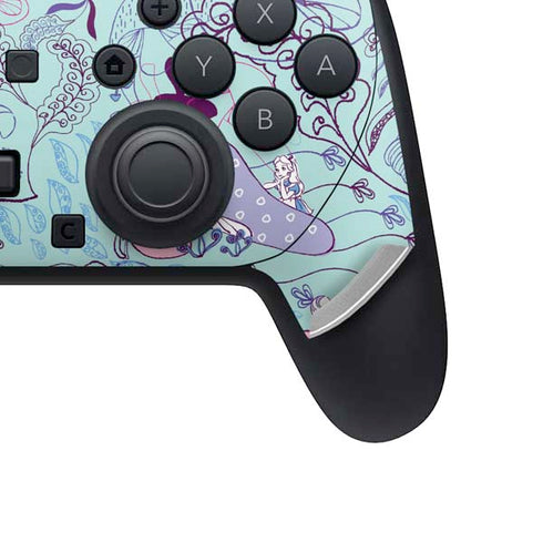 Disney Alice in Wonderland (animated) Mushrooms Print Pattern Nintendo Switch 2 (2025) Pro Controller Skin
