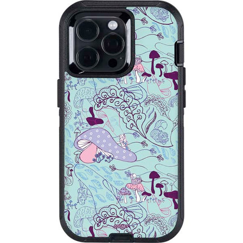 Disney Alice in Wonderland (animated) Mushrooms Print Pattern Otterbox Defender iPhone Skin