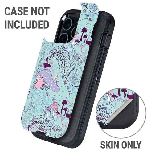 Disney Alice in Wonderland (animated) Mushrooms Print Pattern Otterbox Defender iPhone Skin