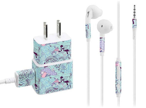 Disney Alice in Wonderland (animated) Mushrooms Print Pattern Phone Charger Skin