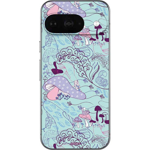 Disney Alice in Wonderland (animated) Mushrooms Print Pattern Google Pixel 9 Skin