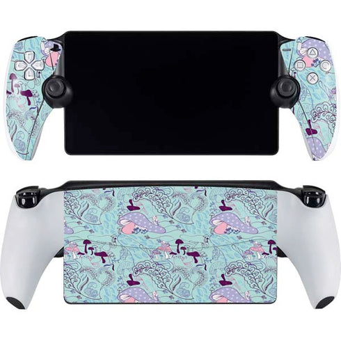 Disney Alice in Wonderland (animated) Mushrooms Print Pattern PlayStation Portal Remote Player Skin