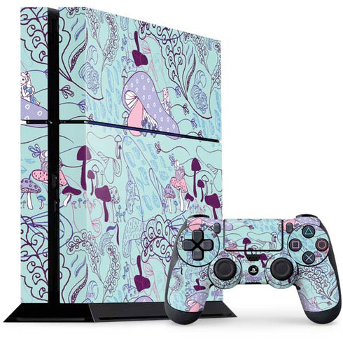 Disney Alice in Wonderland (animated) Mushrooms Print Pattern PlayStation PS4 Skins
